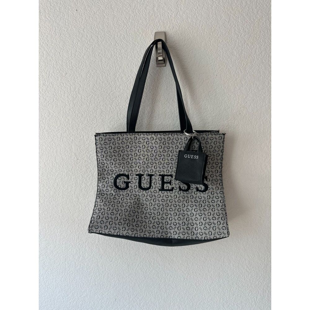 Guess Gray Shoulder Large Tote Bag